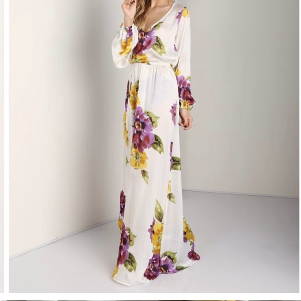 Show Me Your MuMu Elegant Floral Long Sleeve Dress